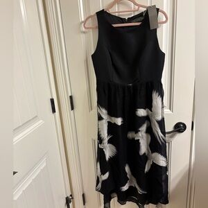 NWT Mint Velvet Skye Print Black n White Sleeveless Women’s Dress UK 12 US 8 M